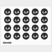 Gotische Paarse Dansende Skeletten Save the Date Ronde Sticker (Vel)