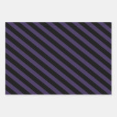 Gotische paarse en zwarte streep inpakpapier vel (Voorkant 3)