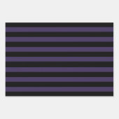 Gotische paarse en zwarte streep inpakpapier vel (Voorkant 2)