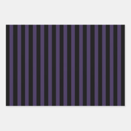 Gotische paarse en zwarte streep inpakpapier vel