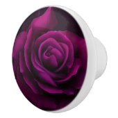 Gotische Paarse Foto van een Roos Keramische Knop (Rechts)