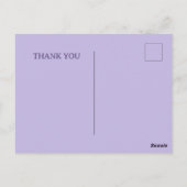 Gotische Paarse Rozen Dank u Briefkaart (Achterkant)