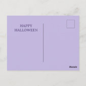 Gotische Paarse Rozen Happy Halloween Briefkaart (Achterkant)