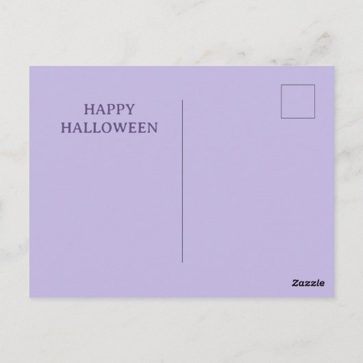 Gotische Paarse Rozen Happy Halloween Briefkaart (Achterkant)
