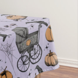 Gotische Paarse Victoriaans Baby Carriage Hallowee Tafelkleed
