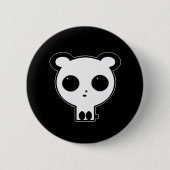 Gotische Panda Button Pin Kawaii (Voorkant)