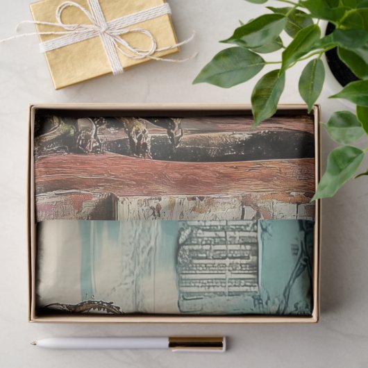 Gotische Parijs Roze Vleugels Gargoyle Decoupage Tissuepapier (Geschenk)