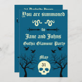 Gotische partij afdrukbaar kaart (Voorkant / Achterkant)