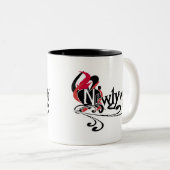 Gotische Pas getrouwd Tweekleurige Koffiemok (Voorkant rechts)
