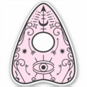 Gotische Pastel Roze Zwart Spirit Board Planchette Sticker (Voorkant)