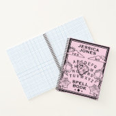 Gotische pastel roze zwarte Girly Spirit Board Spe Notitieboek (Binnen)