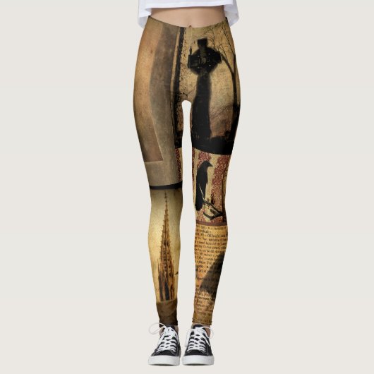 Gotische patches leggings (Voorkant)