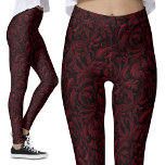 Gotische Patroon Leggings - Gotische Nostalgie<br><div class="desc">Donkerrode Gotische Patroon Leggings - Gotische Nostalgie, Victoriaans Gothic Esthetische, Donkere en betoverende stijl Stap in de wereld van gotische allure met onze Gotische Patroon Leggings. Omarm de beklijvende charme van Halloween met deze leggings die een Victoriaans gothic esthetiek uitstralen. Het -geïnspireerde ontwerp neemt je mee op een reis van...</div>