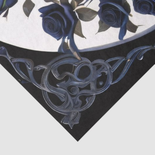 Gotische pauw decoupage tissuepapier (Detail)