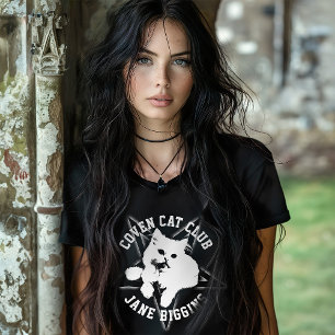 Gotische Pentagram Kitten Coven Club T-shirt