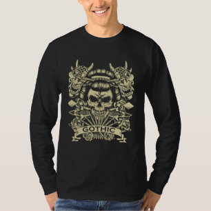 Gotische Pentagram Schedel Duivel Occult Gotische T-shirt