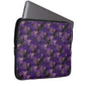  Gotische Phoenix en Rozen Paarse Patroon Laptop Sleeve (Voorkant Rechts)