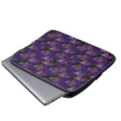  Gotische Phoenix en Rozen Paarse Patroon Laptop Sleeve (Voorkant onderkant)