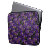  Gotische Phoenix en Rozen Paarse Patroon Laptop Sleeve (Voorkant Links)