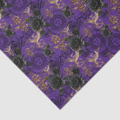  Gotische Phoenix en Rozen Paarse Patroon Tissuepapier (Detail)