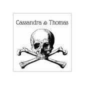 Gotische  Pirate Skull en Crossbones Paar Rubberstempel (Afrduk)