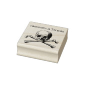 Gotische Pirate Skull en Crossbones Paar Rubberstempel (Stempel)