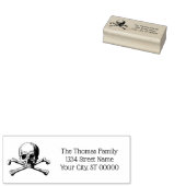 Gotische Piraten schedel Kruisbeenderen Naam Retou Rubberstempel (Gestempeld)