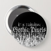 Gotische Pixels Ronde Button 4,0 Cm (Voorkant /achterkant)