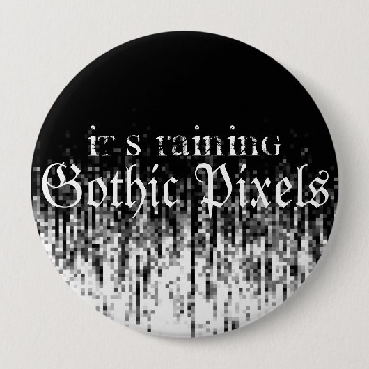 Gotische Pixels Ronde Button 4,0 Cm (Voorkant)