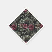 Gotische poinsettia kransen feestelijke decoupage  servet (Hoek)