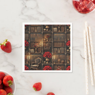 Gotische Poinsettia Library Decoupage Servet
