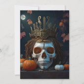 gotische pompoen en schedel spooky halloween kaart (Voorkant)
