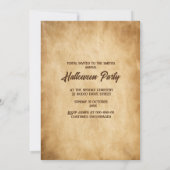 gotische pompoen en schedel spooky halloween kaart (Achterkant)