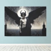 Gotische portret van Heer Lucifer Canvas Afdruk (Insitu (Houten vloer))