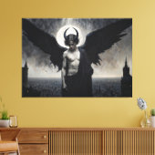 Gotische portret van Heer Lucifer Canvas Afdruk (Insitu (Woonkamer))