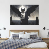 Gotische portret van Heer Lucifer Canvas Afdruk (Insitu (Slaapkamer))