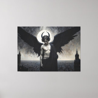 Gotische portret van Heer Lucifer Canvas Afdruk