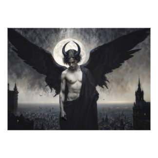 Gotische portret van Heer Lucifer Foto Afdruk