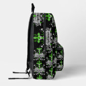 Gotische postpunk mode accessoires bedrukte rugzak (Links)