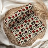 gotische postzegel Ghost & Red Roses Cadeaupapier