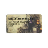  Gotische Potion Halloween Retouradres Etiket (Voorkant)