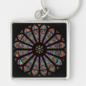 Gotische pracht: Saint-Remi Roos Window Sleutelhan Sleutelhanger (Voorkant)