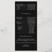 Gotische prikkeldraad en Roos bruiloft programma Programmakaart (Achterkant)