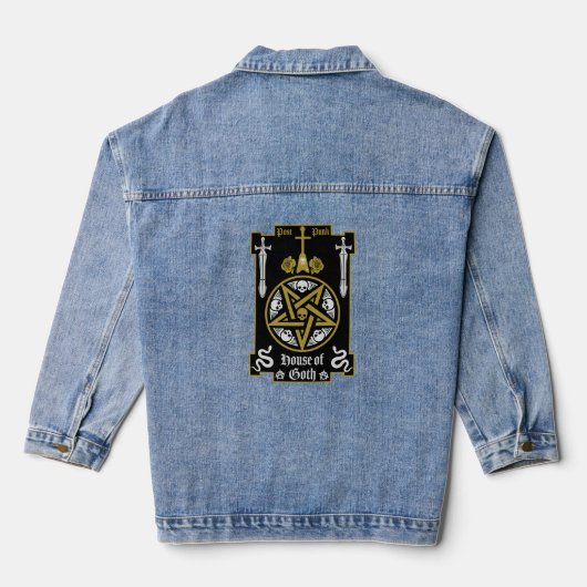 Gotische Punk Accessoires Denim Jacket (Achterkant)