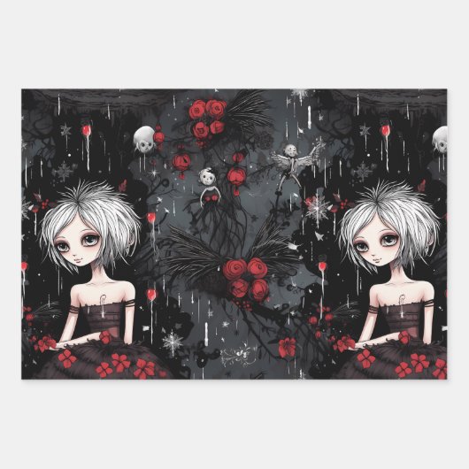 Gotische Punk alternatief kerst fee Inpakpapier Vel (Voorkant 3)