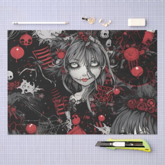 Gotische Punk alternatief kerst fee Tissuepapier (Craft)