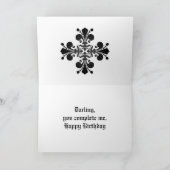 Gotische punk koninklijke fleur de lis damast zwar kaart (Binnen)