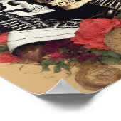 Gotische Punk Rock'n'Roll Skulls in Love Wall Art Poster (Hoek)