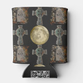 Gotische R.I.P. Hoofdsteen Keltisch Kruis Volle Ma Blikjeskoeler (Achterkant)