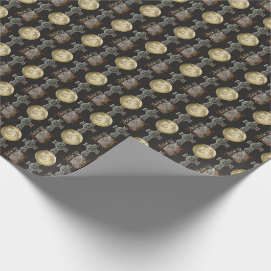 Gotische R.I.P. Hoofdsteen Keltisch Kruis Volle Ma Cadeaupapier (Hoek)